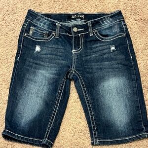 ZCO Jeans Women's Dark Wash Denim Bermuda Shorts
